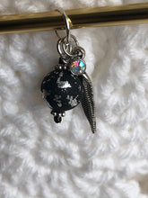 Load image into Gallery viewer, Black and Silver with Feather