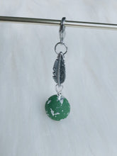Load image into Gallery viewer, Green and Silver with Feather