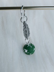 Green and Silver with Feather