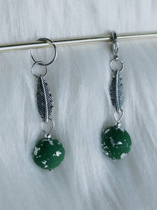 Green and Silver with Feather